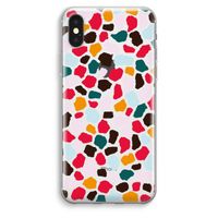 Colored Giraffe: iPhone XS Max Transparant Hoesje - thumbnail