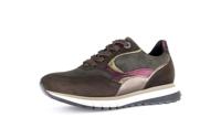 Gabor Lage sneakers voor dames, sherwood choco lime 31, 40.5 EU Breed