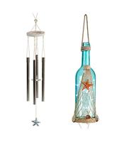 Gift Decor S3601458 decoratie hanger glas en LED-lampen, meerkleurig, 9 x 90 x 9 cm