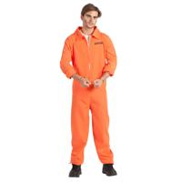 Boland Verkleedpak Oranje Overall Gevangene Peter Heren maat XL