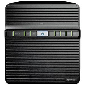 Synology DiskStation DS423 NAS-serverbehuizing 0 GB 4 Bay Aan/uit-schakelaar, 2x USB 3.2 Gen 1 hub (USB 3.0), RAID-geschikt DS423