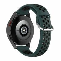 By Qubix - Siliconen sportbandje met gesp - Donkergroen + zwart - Compatible met Xiaomi Mi Watch/Compatible met Xiaomi Watch S1 / S1 Pro / S1 Active/Watch S2 - Compatible Xiaomi bandje