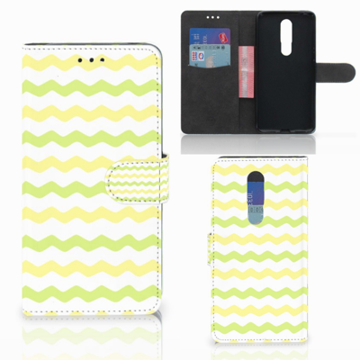 Nokia 3.1 Plus Telefoon Hoesje Waves Yellow Nokia 3.1 Plus Telefoon Hoesje Waves Yellow