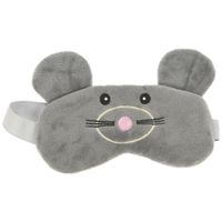 Kinder slaapmasker/oogmasker muis - grijs/roze