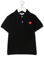 Comme Des Garçons Play Kids polo à patch logo - Noir - thumbnail