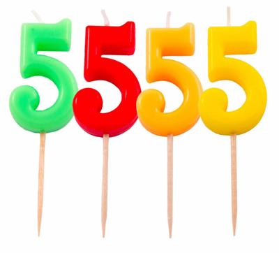 Cijferkaarsje 5 jaar