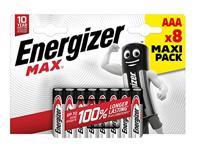 ENERGIZER E301530900 BHBBCEC1 ENR Max Alk AAA BP8 BR, 8