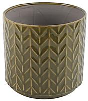 Countryfield bloempot Robina 18 x 17 cm keramiek groen