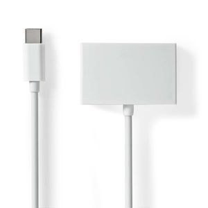 USB-C© Adapter | USB 2.0 | USB-C© Male | 3,5 mm Female | 0.10 m | Rond | Vernikkeld | ABS / PVC