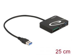 Delock 91756 kaartlezer voor XQD / SD / Micro SD-geheugenkaarten + USB Type-A-poort