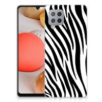 Samsung Galaxy A42 TPU Hoesje Zebra - thumbnail