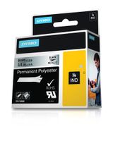 Labeltape DYMO IND RHINO 18485 Polyester Tapekleur: Metallic Tekstkleur:Zwart 9 mm 5.5 m - thumbnail