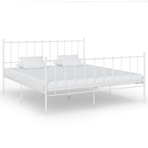 Bedframe metaal wit 140x200 cm