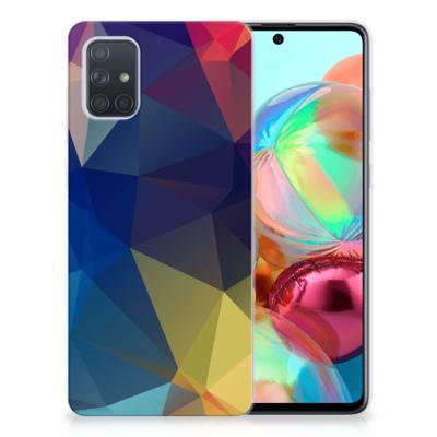 Samsung Galaxy A71 TPU Hoesje Polygon Dark Samsung Galaxy A71 TPU Hoesje Polygon Dark