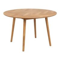 by fonQ basic Smilla Eettafel Visgraat - Ø 120 cm - Oak