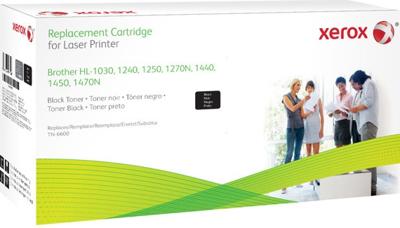 Xerox Zwarte toner cartridge. Gelijk aan Brother TN6600. Compatibel met Brother HL-1030, HL-1230/1240/1250/1270N, HL-1440/HL-1450/HL-1470N, MFC 8300/MFC 8500, MFC 9600/MFC 9700MFP