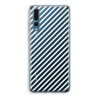 Strepen zwart-wit: Huawei P20 Pro Transparant Hoesje - thumbnail