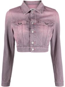 MM6 Maison Margiela veste courte en jean - Rose