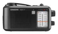 Sangean MMR-77 Outdoorradio VHF (FM), Middengolf Noodradio Handslinger, Spatwaterbestendig, Zaklamp, Oplaadbaar Zwart - thumbnail