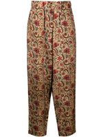 Uma Wang pantalon Palmer fuselé à fleurs - Tons neutres