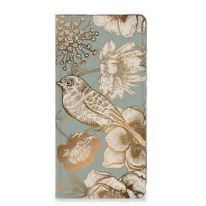 Smart Cover voor OPPO Reno10 | 10 Pro Vintage Bird Flowers