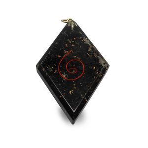 Orgonite Hanger Koperen Spiraal Ruitvorm Shungiet