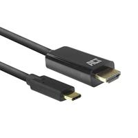 ACT USB C naar HDMI-kabel 2m, 4K @60Hz, USB Type C naar HDMI-converter, mannelijke naar mannelijke vergulde kabel - voor laptop, tablet, smartphone - AC7315