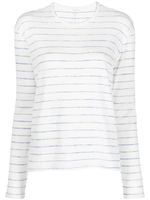 rag & bone t-shirt rayé à manches longues - Blanc