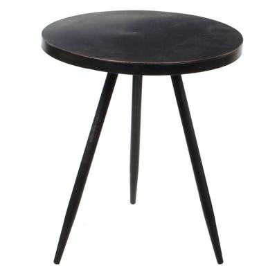 Bijzettafel Kent rond metaal zwart 35 x 40 cm - Bijzettafels