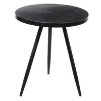 Bijzettafel Kent rond metaal zwart 35 x 40 cm - Bijzettafels