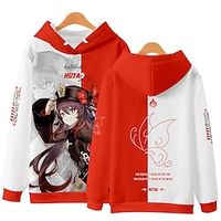 Genshin-impact Cartoon Manga Back To School Anime 3D Grafisch Kangoeroe zak Voor Voor Stel Voor heren Dames Volwassenen Maskerade Back To School 3D afdrukken Casual / Dagelijks Lightinthebox