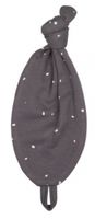 Little Indians speendoekje Dots 30 cm katoen grijs/wit