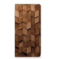 Book Wallet Case voor OPPO A57 | A57s | A77 4G Wooden Cubes - thumbnail