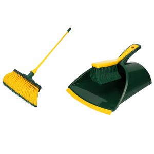 Tuin schoonmaak set klauwstoffer en blik/emmer en klauwbezem 140 cm