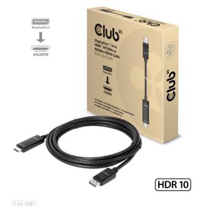 CLUB3D DisplayPort 1.4 to HDMI 4K120Hz or 8K60Hz HDR10 Cable M/M 3m/9.84ft