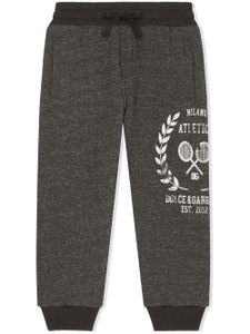 Dolce & Gabbana Kids pantalon de jogging à logo imprimé - Gris