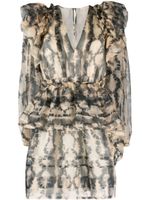 Ulla Johnson robe courte à imprimé Adelaide Fossil - Tons neutres