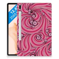 Samsung Galaxy Tab S7FE Tablethoes Swirl Pink - thumbnail