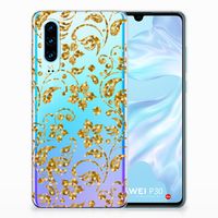 Huawei P30 TPU Case Gouden Bloemen