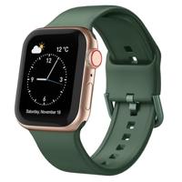 By Qubix - Soft siliconen bandje met gespsluiting - Dennengroen - Compatible met Apple Watch 38mm / 40mm / 41mm / 42mm - Compatible Apple watch