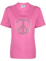 MOSCHINO JEANS t-shirt à motif orné de clous - Rose - thumbnail