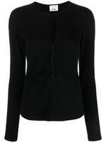 ISABEL MARANT blouse à ouverture goutte d'eau - Noir - thumbnail