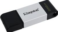 Kingston Technology DataTraveler 80 USB flash drive 256 GB USB Type-C 3.2 Gen 1 (3.1 Gen 1) Zwart, Zilver