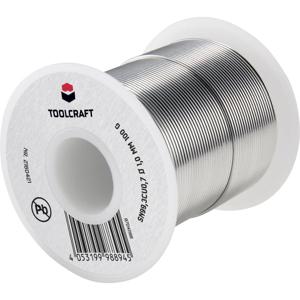 TOOLCRAFT Soldeertin, loodvrij Spoel Sn99,3Cu0,7 ROL1 100 g 1 mm