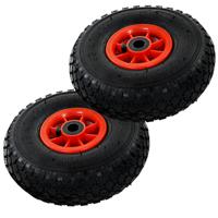 VidaXL Steekwagenwielen 2 st 3,00-4 (245x82) rubber