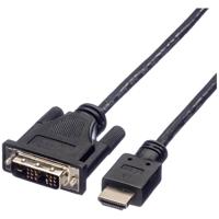 ROLINE Monitorkabel DVI (18+1) - HDMI, M/M, zwart, 10 m