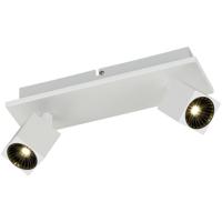 LED Plafondspot - Trion Klipo - 12W - Warm Wit 3000K - 2-lichts - Rechthoek - Mat Wit - Aluminium - OSRAM LEDs