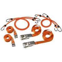 Master Lock 3249EURDAT FastLink Set van snelbinders en spanbanden voor verhuizingen, Oranje, 4 snelbinders + 2 spanbanden + 2 spanbanden met ratel