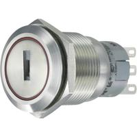 TRU COMPONENTS 701814 LAS1-AGQ-11Y/21 Vandalismebestendige sleutelschakelaar 250 V/AC 5 A 1x aan/aan 1 x 90 ° IP40 1 stuk(s)