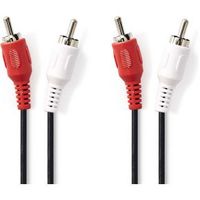 Stereo-Audiokabel | 2x RCA Male - 2x RCA Male | 2,0 m | Zwart [CAGP24200BK20]